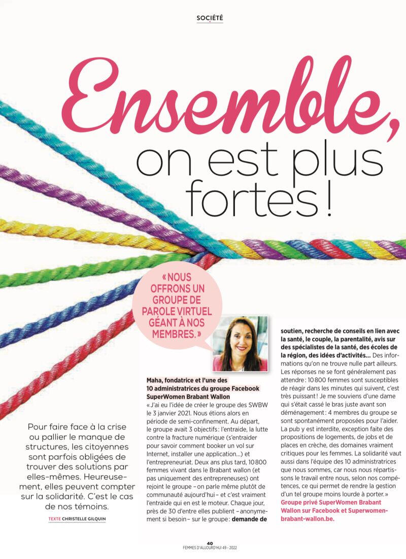 Artice Femme d'aujourd'hui